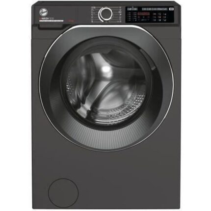 Lave-linge hublot HOOVER H-WASH 500 HW 410AMBCRE/1-S - 10 kg - Induction - Vapeur - 1400 trs/min - Classe A - Connecté - Anthracite